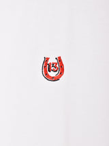 【2色展開】 ワンポイント 刺繍 Tシャツ「Lucky13」