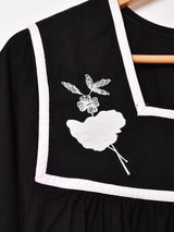 刺繍 半袖 ワンピース