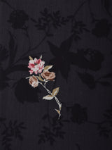 花柄 スリーブレス シアーワンピース