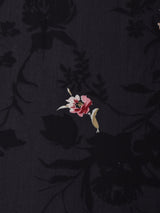 花柄 スリーブレス シアーワンピース