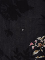 花柄 スリーブレス シアーワンピース