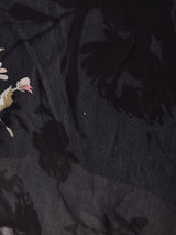 花柄 スリーブレス シアーワンピース