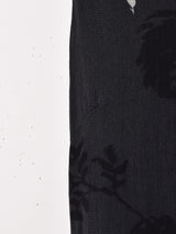 花柄 スリーブレス シアーワンピース