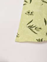 花柄 フロントボタン スリーブレス ワンピース