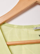 花柄 フロントボタン スリーブレス ワンピース