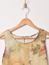 アメリカ製 アメリカ製 花柄 スリーブレス シアーワンピース