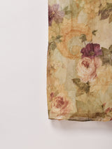 アメリカ製 アメリカ製 花柄 スリーブレス シアーワンピース