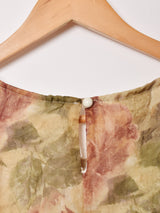 アメリカ製 アメリカ製 花柄 スリーブレス シアーワンピース