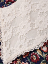 ビッグカラー 花柄 長袖ワンピース