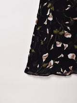 花柄 シアー スリーブレスワンピース