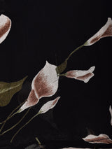 花柄 シアー スリーブレスワンピース