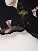 花柄 シアー スリーブレスワンピース