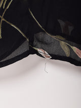 花柄 シアー スリーブレスワンピース