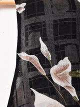 花柄 シアー スリーブレスワンピース