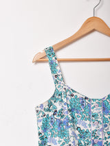 花柄 スリーブレスワンピース