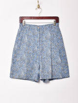 ペイズリー柄 ショートパンツ W28