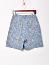 ペイズリー柄 ショートパンツ W28