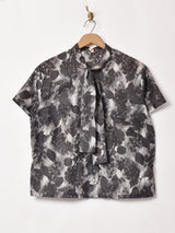 ボウタイ シアー総柄シャツ