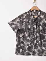 ボウタイ シアー総柄シャツ