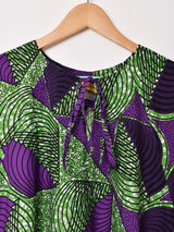 【2色展開】Emerald Motel バティックプリント 半袖 フレアワンピース