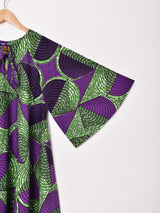 【2色展開】Emerald Motel バティックプリント 半袖 フレアワンピース