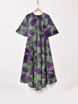 【2色展開】Emerald Motel バティックプリント 半袖 フレアワンピース