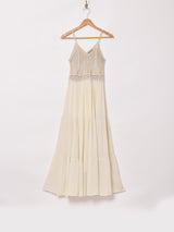 【6色展開】Emerald Motel クロシェ切り替え ティアード キャミソールワンピース