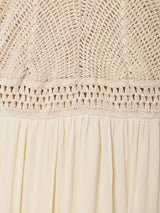 【6色展開】Emerald Motel クロシェ切り替え ティアード キャミソールワンピース