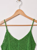 【6色展開】Emerald Motel クロシェ切り替え ティアード キャミソールワンピース