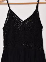 【6色展開】Emerald Motel クロシェ切り替え ティアード キャミソールワンピース