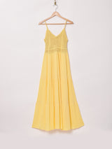 【6色展開】Emerald Motel クロシェ切り替え ティアード キャミソールワンピース