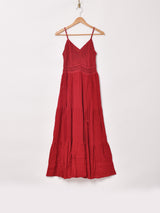 【6色展開】Emerald Motel クロシェ切り替え ティアード キャミソールワンピース