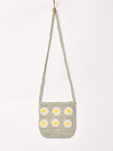 【2色展開】グラニースクエア ニット ミニショルダーバッグ