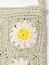 【2色展開】グラニー スクエア ニット ミニショルダーバッグ