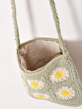 【2色展開】グラニー スクエア ニット ミニショルダーバッグ