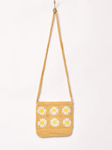 【2色展開】グラニースクエア ニット ミニショルダーバッグ