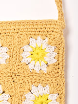 【2色展開】グラニースクエア ニット ミニショルダーバッグ