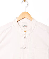 【4色展開】Backers コットンリネン チャイナボタン 半袖シャツ