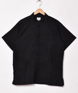 【4色展開】Backers コットンリネン チャイナボタン 半袖シャツ