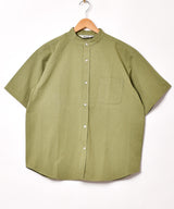 【4色展開】Backers スタンドカラー 半袖シャツ