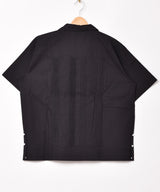 【2色展開】Backers 刺繍 キューバ 開襟 半袖シャツ