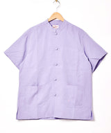 【4色展開】Backers チャイナボタン ピーチスキン 半袖シャツ