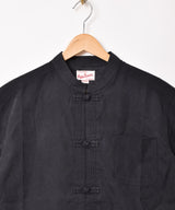 【4色展開】Backers チャイナボタン ピーチスキン 半袖シャツ