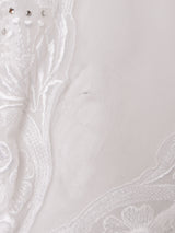 シースルー 切替デザイン 長袖ブラウス