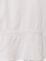 シースルー 切替デザイン 長袖ブラウス