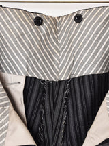 ストライプ柄 フレンチワークトラウザー W35