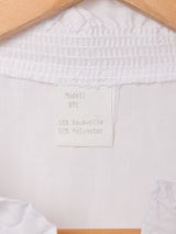 スタンドカラー パフスリーブ ユーロブラウス