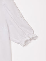 スタンドカラー パフスリーブ ユーロブラウス