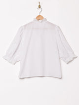 スタンドカラー パフスリーブ ユーロブラウス