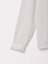 スタンドカラー ホワイトブラウス